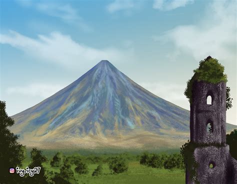 mayon volcano eruption drawing